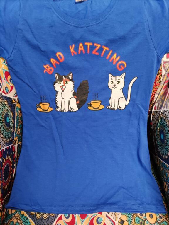 T-Shirt, Shirt, Bad Katzting, Bad Kötzting, Katzen, Pixie, Feline, Tee, trinken,